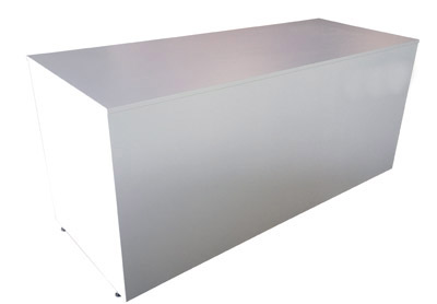 Messetheke Cateringtheke Klappbar KBS wei�/matt lackiert mit Stellf��en