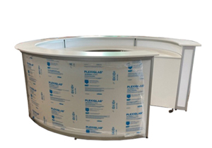 Rundtheke Leuchttheke Spoton RGB/Weiß